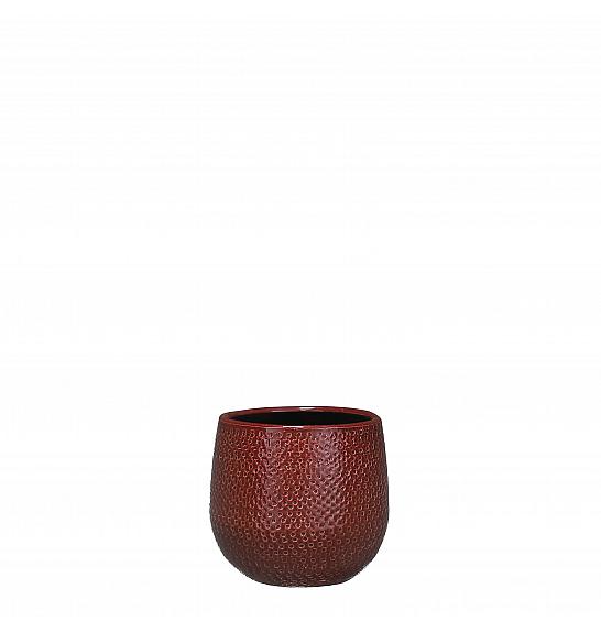 Okrasni lonec Gabriel bordeaux Ø14 h.12 cm