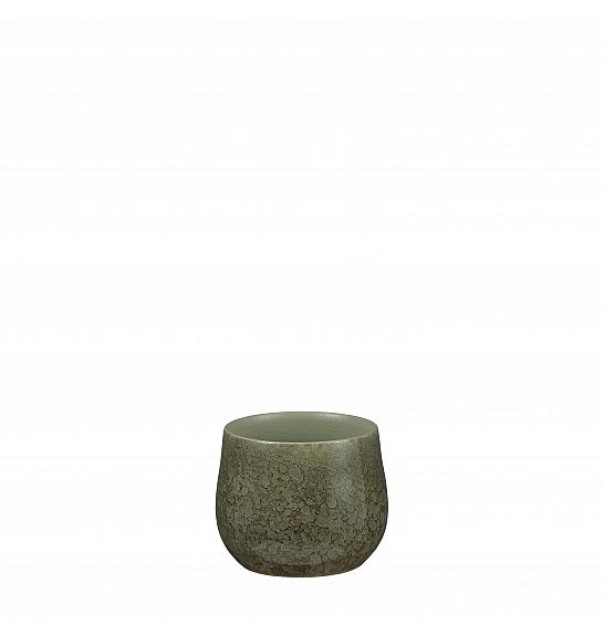 Okrasni lonec Oliver green Ø16 h.13 cm