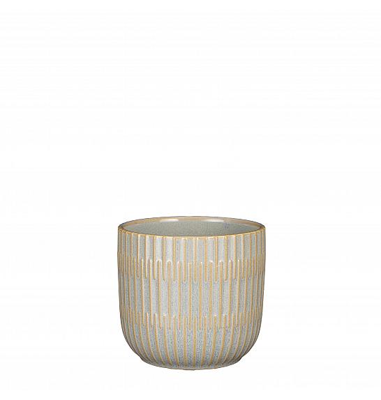 Okrasni lonec Sara grey glaze Ø12,5 h.11 cm