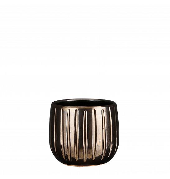 Okrasni lonec Pablo bronze ribble Ø14 h.12 cm