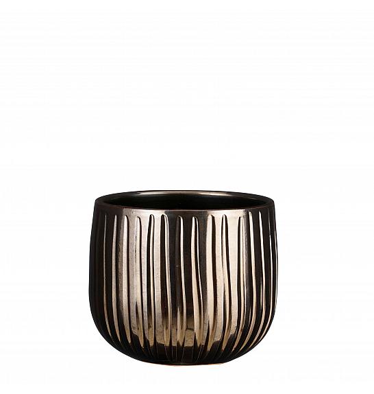 Okrasni lonec Pablo bronze ribble Ø16 h.14 cm