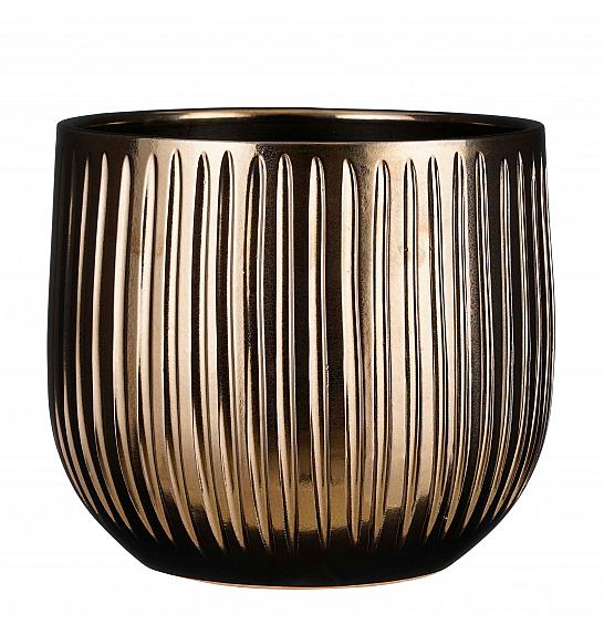 Okrasni lonec Pablo bronze ribble Ø29 h.25 cm