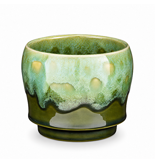 Okrasni lonec Rocky green Ø13 h.11,5 cm